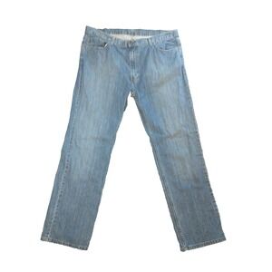 Levi Strauss 559 Relaxed Straight Mens 42x33 Light Wash Blue Denim Jeans
